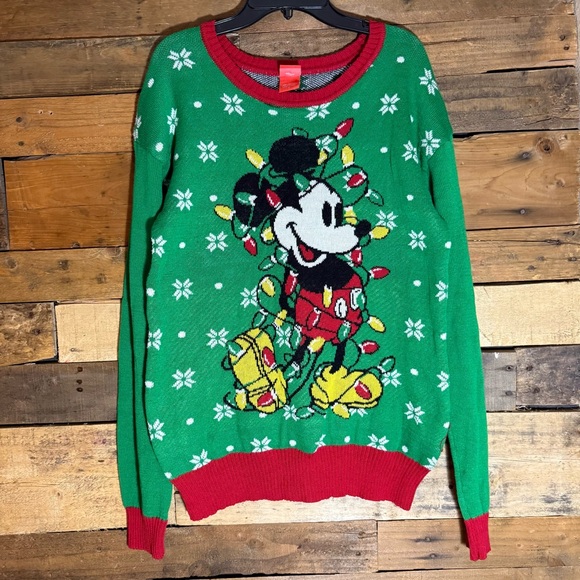 Disney Sweaters - Disney Classic Mickey Mouse Ugly Christmas Sweater Size‎ Large
